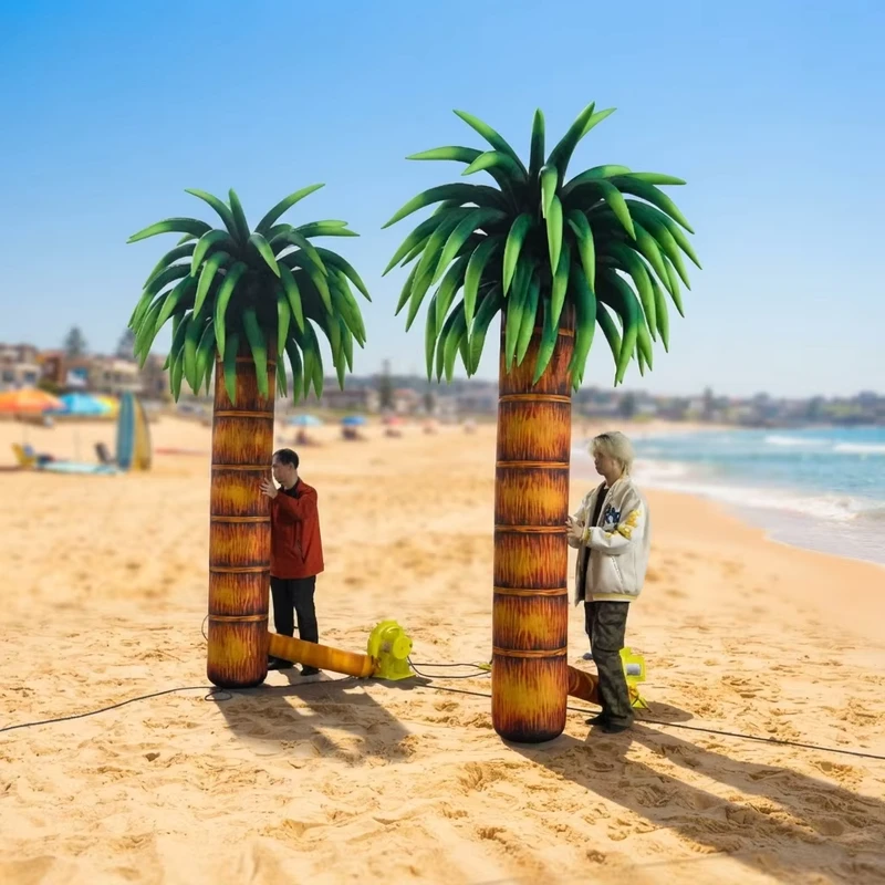 Modello Gonfiabile Pubblicitario a Palma Gigante Personalizzato da 10 piedi per Decorazioni di Eventi