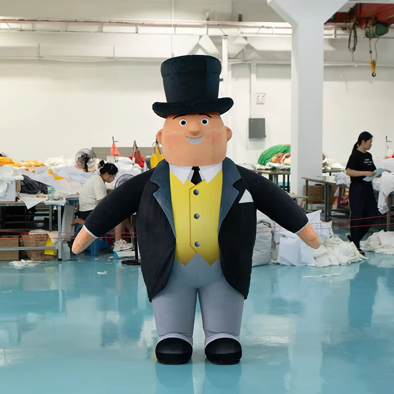 360 Opblaasbaar Aangepast Ontwerp Man Kostuum Grote Cartoon Mascotte Loopadvertentie Opblaasbare Kostuums voor Buiten Evenement
