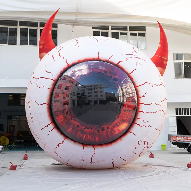 Ojo gigante colgante inflable de Halloween, globos inflables publicitarios para decoración de Halloween