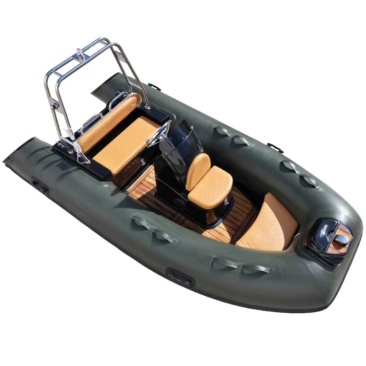 360CM Opblaasbare RIB360 Boot met PVC Hypalon Buitenboordmotor, Recreatieve Visboot voor Gezinnen voor Meren, CE-gecertificeerd, capaciteit voor 4 personen.
