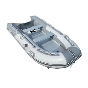 380 CM aufblasbares Fischerboot, 12,47 Fuß Schnellboot mit Aluminiumfußboden, 1,2 mm PVC Hypalon Material, Rettungsboot-Alternative