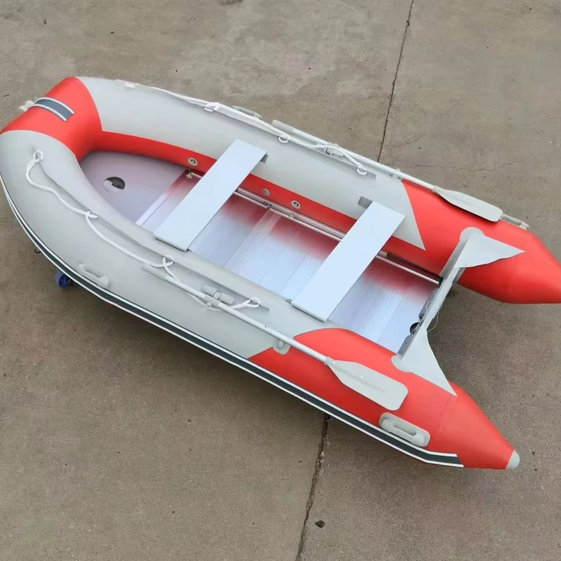 Barco Aquático de 380cm para Crianças, Casco Rígido, Barco Inflável de Fibra de Vidro, Barco Semi-rígido