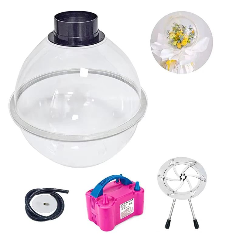 Máquina de Enchimento de Balões Bobo de 38cm com Bomba Expansora Kit de Preenchimento de Plástico Ecológico Decoração de Festa Suprimentos de Aniversário