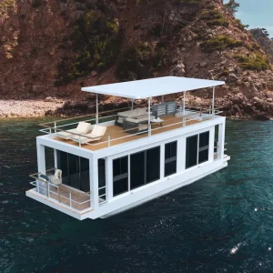 38ft CE Certificering Aluminium Huis Pontonboot Familie Leven Drijvend Huis Jacht