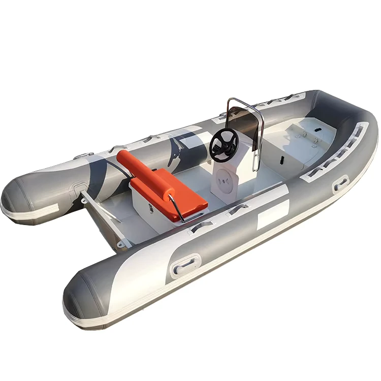 Yacht Inflatable Orca Hypalon PVC dengan Rangka Hypalon Aluminium, Kayak Hypalon Aluminium 390 dengan Mesin Tempel