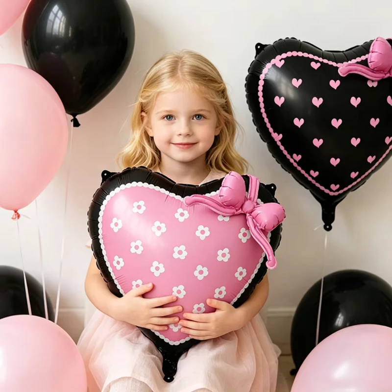 Ballon Décoratif en Forme de Cœur 3D pour Anniversaire de Fille, Ballons en Folie de 22 Pouces, Couleur Personnalisée