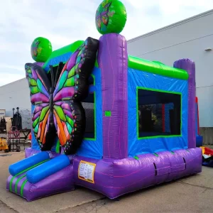 Castello Gonfiabile a Forma di Farfalla 3D Commerciale, Portatile, in PVC, per Esterni, Attrezzatura per Gioco Morbido per Bambini