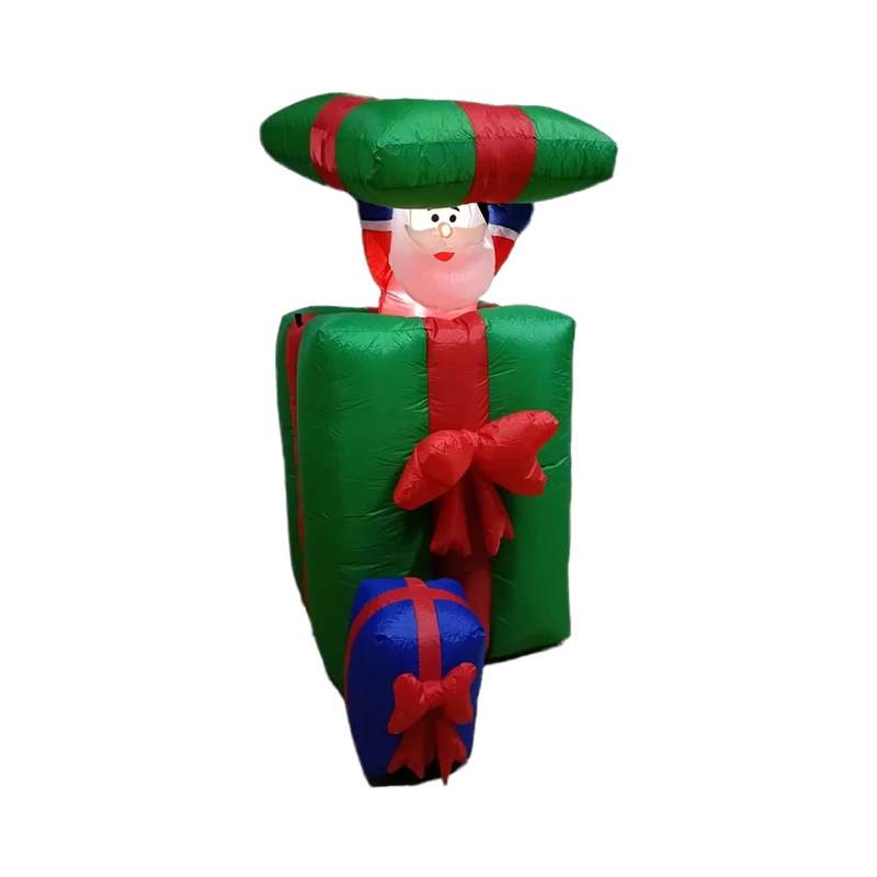 3D मोटिफ LED लाइटिंग inflatable पॉप अप क्रिसमस ट्री स्टाइल गिफ्ट बॉक्स छुट्टी सजावटी लाइटिंग के लिए, इनडोर और आउटडोर उपयोग 220v