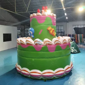 Pallone Gonfiabile Gigante a Forma di Torta di Compleanno da 3M per Decorazioni di Eventi di Compleanno
