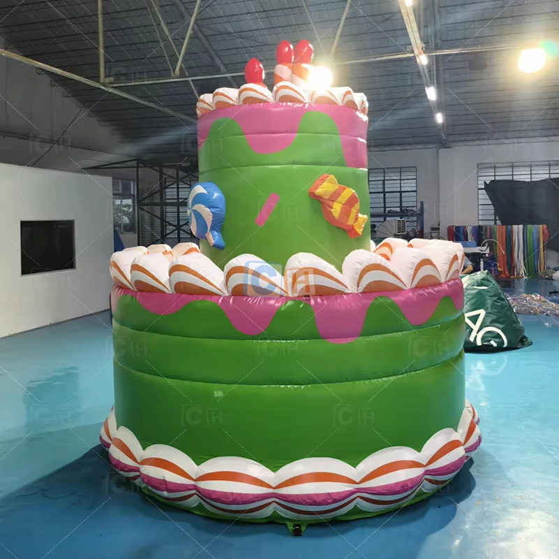 3M Giant Inflatable Birthday Cake Balloon for Birthday Party Event Decoration