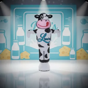 3M Opblaasbare Aangepaste Koe Mascotte Lucht Danser OX Cartoon Oxford Stof Zon Waterdicht Grote Opening Feest Bedrijfsreclame