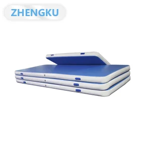 3M air Inflatable Gym Tumble Track PVC Mesh Cloth Aqua Fitness Inflatable Floating Yoga Mat