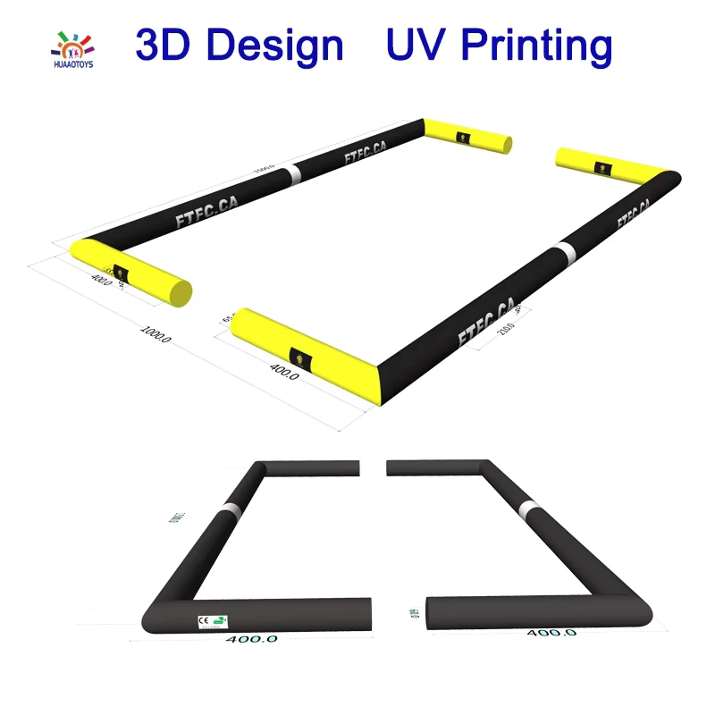 3V3 Air Sealed Inflatable Soccer Arena UV Protected Portable Football Court 15x10M PVC Cold Resistant -30C for Outdoor Sports