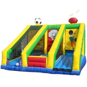3in1 Inflatable Sports Game Set Basketball Football Rugby Fun Carnival Game Combo for All Ages