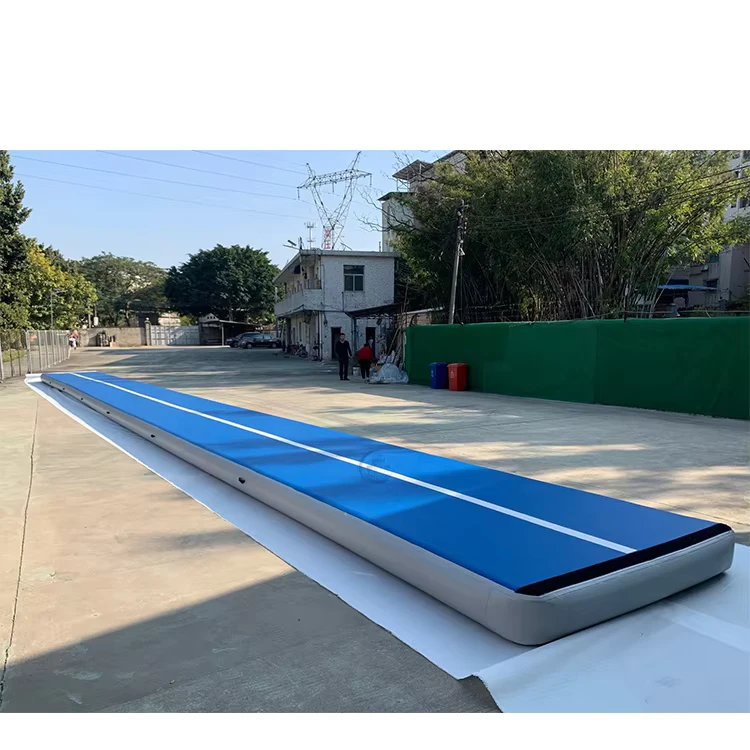 Pista de gimnasia inflable personalizada de 3m 10m 15m, colchoneta de yoga y gimnasia, pista de aire inflable con bomba