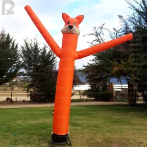 Zorro Inflable Gigante Personalizado de 3m 4m, Hombre Tubo Bailarín, Modelo Inflable de Publicidad
