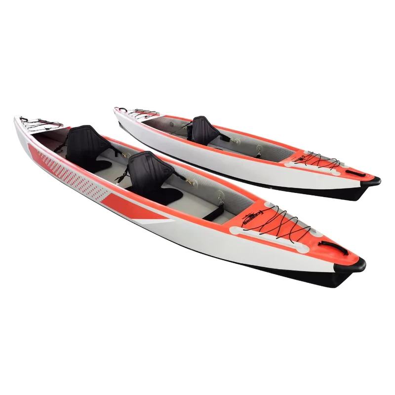 Caiaque Inflável Drop Stitch de 3m 4m para Pesca Canoagem para Água do Oceano