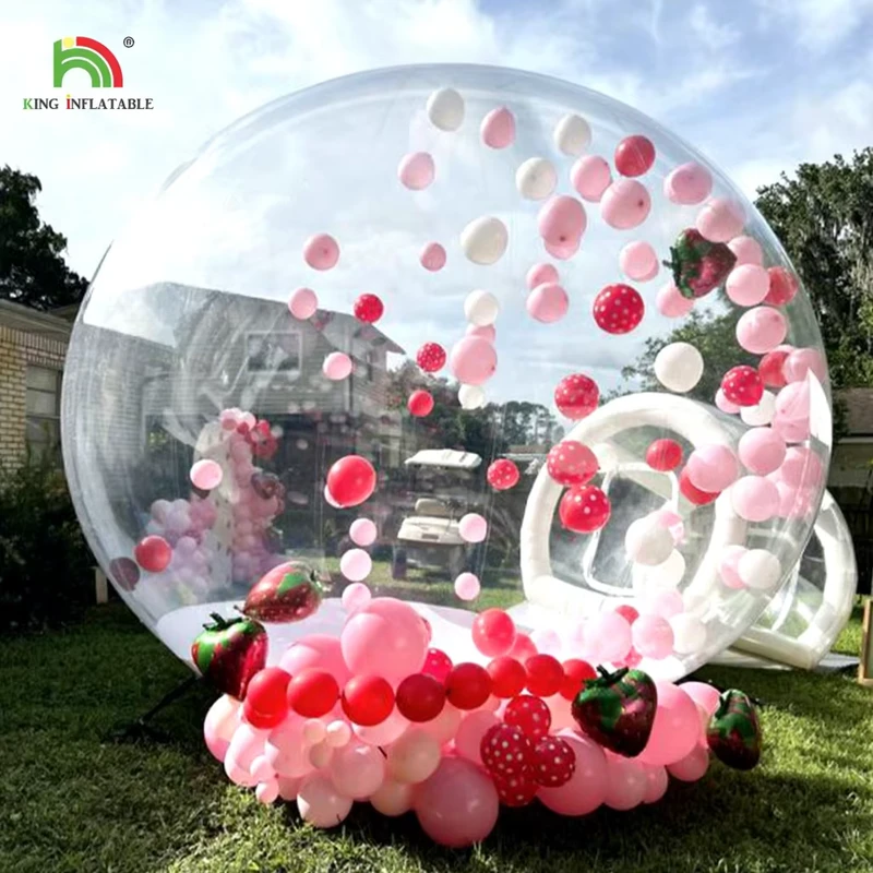 3m Commercieel Buiten Gender Reveal Opblaasbaar Bubble House Fotohokje Opblaasbare Sneeuwbol Bal Tent voor Feest