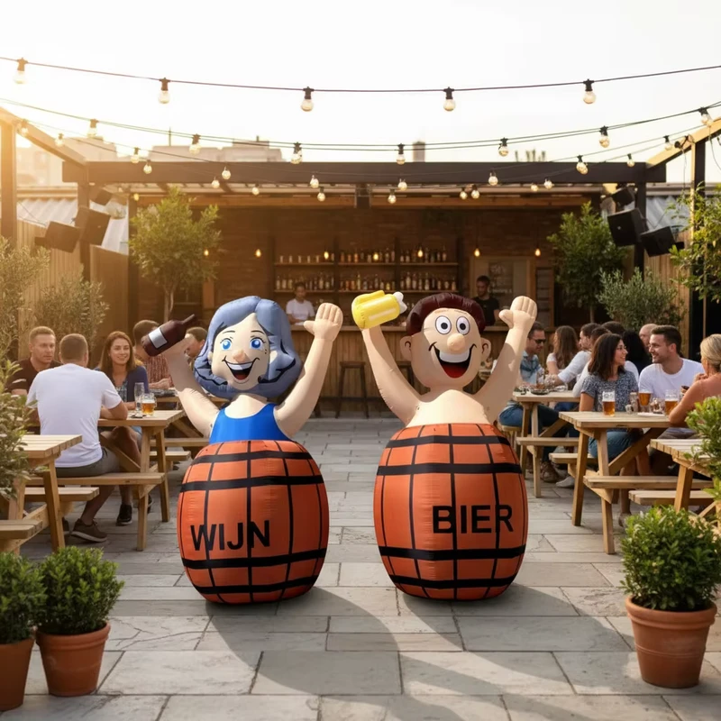 Muñeco inflable de cumpleaños de dibujos animados de 3 m de Holanda, globo publicitario exterior con inflable gigante