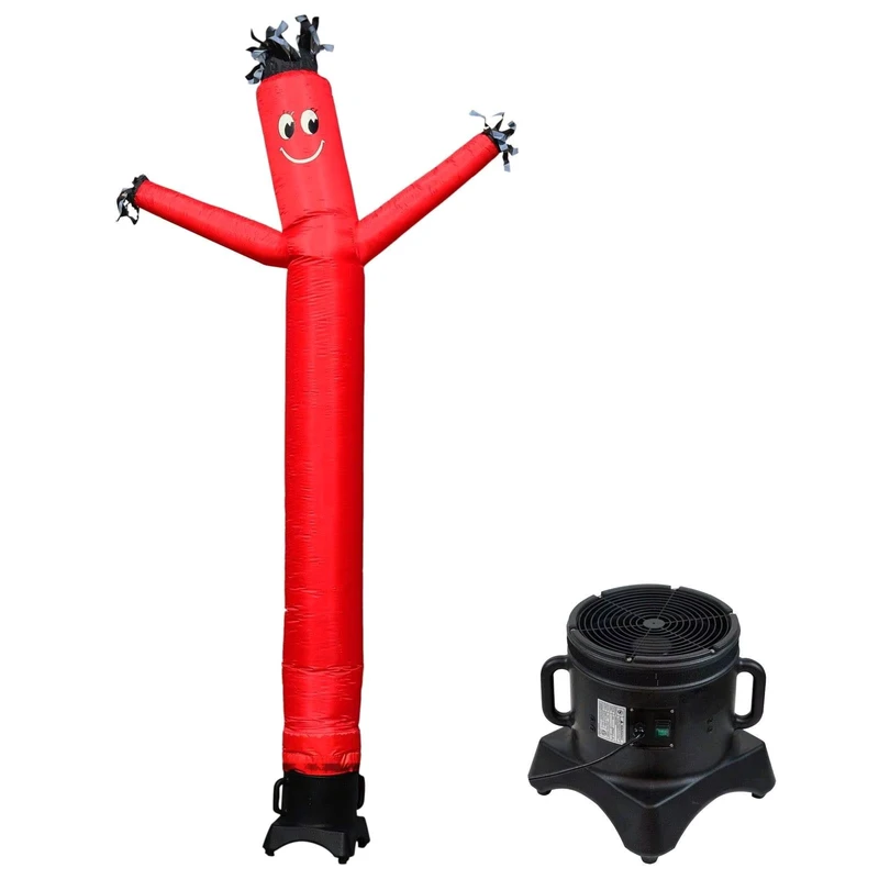 Hombre Inflable Publicitario de Poliéster Moderno 3m, Muñeco Volador Gigante con Brazos que Mueven, Bailarín Aéreo, Decoración de Halloween