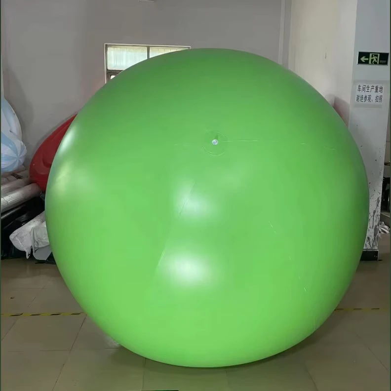 ลูกโป่งโฆษณาลอยน้ำสีแดงขนาดใหญ่ PVC ขนาด 3 ม. ปิดผนึก ขนาดใหญ่ ลูกโป่งฮีเลียมสีสันสดใสสำหรับตกแต่ง