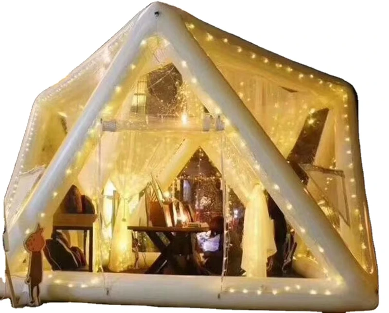 Tenda Balon Pyramid Jernih Inflatable 3mx3mx3m untuk Camping Luar Ruangan