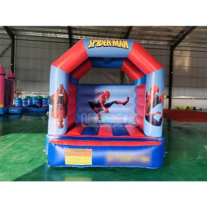 บ้านกระโดดขนาดเล็ก 3x3 เมตรสำหรับเด็ก ปราสาทกระโดด Spider Man สำหรับงานปาร์ตี้