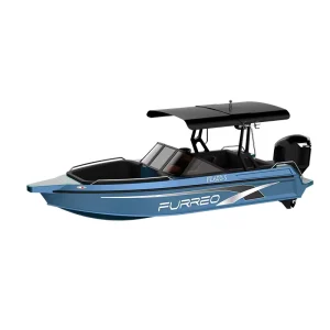 stable fishing boat for outboard engine use, aluminum, can accommodate 4 people, customizable color