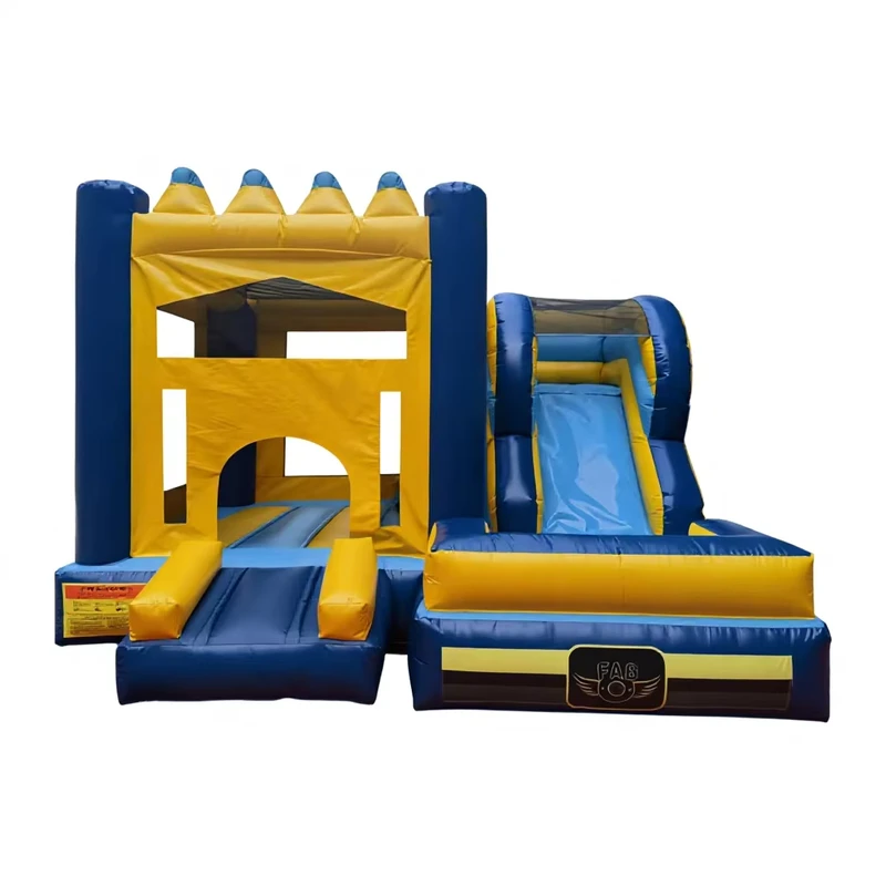 4*4m Bouncer Slide Combo Commercieel Opblaasbaar Springkasteel voor Kinderen Springhuis Feestverhuur