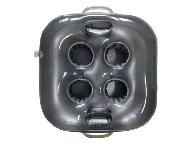 Meja Tray Spa Inflatable 4 Lubang untuk Minuman & Camilan, Material Hull PVC, Tray Kolam Renang Terapung untuk Mengapung di Luar Ruangan
