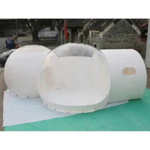 4 Meters Dia Clear Dome Inflatable Bubble Lodge Hotel with Silent Blower for Resort Glamping