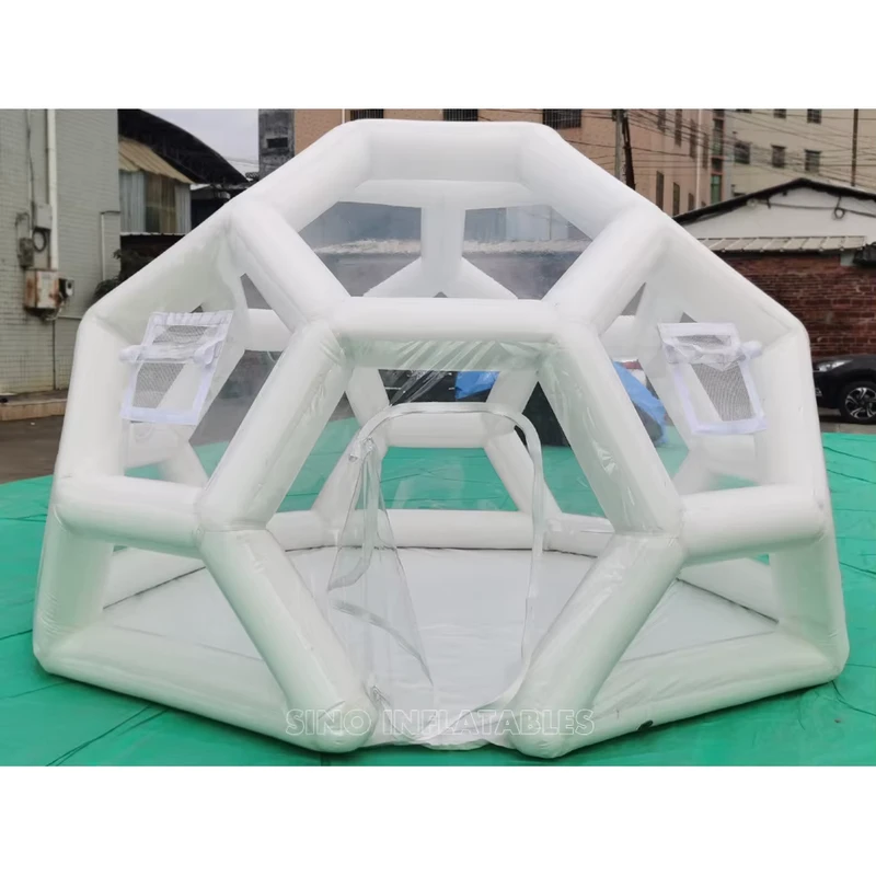 Tienda burbuja inflable de fútbol de 4 metros de diámetro para acampada salvaje de la fábrica Sino Inflatable