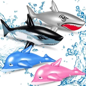 4 Pack Zomer Zwembad Feest Water Speelgoed Opblaasbare Haai Speelgoed Om Op Te Drijven voor Kinderen en Volwassenen