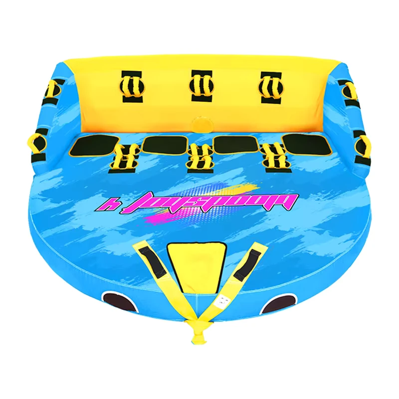 4 Person Towable Tube for Boating with Front and Back Tow Points