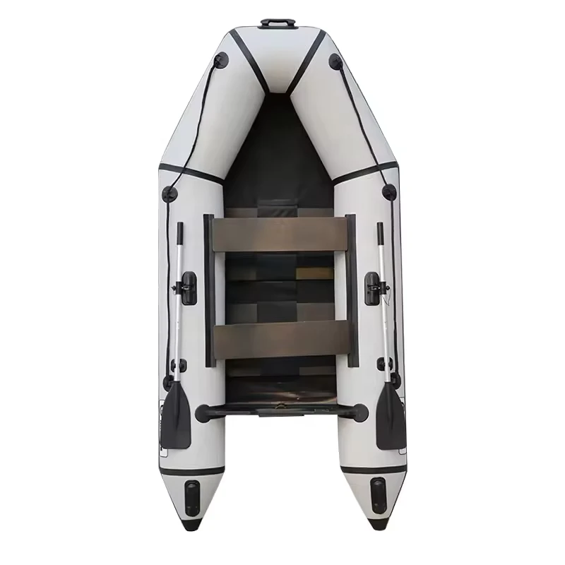 4人用木製フロア PVC インフレータブルアサルトボート スピードヨット ダイニーボート カヤック カヌー