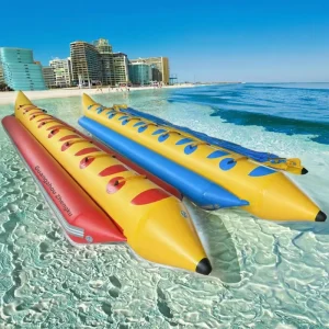 Banana Boat Gonfiabile in PVC per 4 Persone, Gioco Acquatico Premium