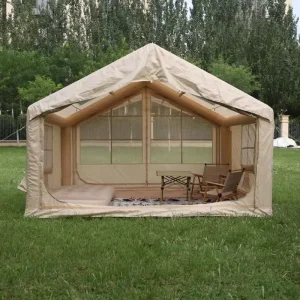 4 Season Inflatable Tent Summer Use Oxford & Canvas Fabric Waterproof Windproof Quick Automatic Opening for Adults Camping