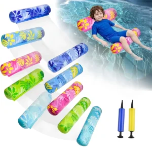 Hamaca Inflável 4 em 1 para Piscina Lounger de Água Adulto Flutuador em Rede com Bomba e Patches de Reparação para o Verão