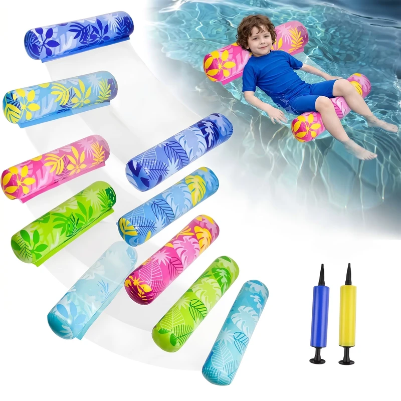 4 in 1 Inflatable Pool Hammock Adult Water Lounger Mesh Float with Pump and Repair Patch for Summer
