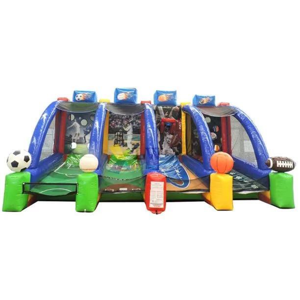 4 in 1 Inflatable Soccer Carnival Outdoor Ultimate Sports Game Commercial Grade 0.55mm PVC Tarpaulin CE Certified