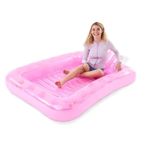 Flotteur de bronzage gonflable 4 en 1, baignoire de soleil, matelas flottant rempli d'eau, piscine gonflable personnelle pour adultes et enfants, fosse à balles