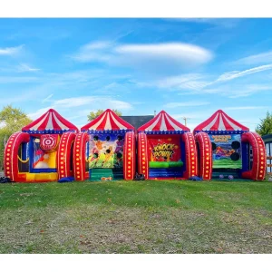 4 in 1 PVC Inflatable Sport Playground Interactive Games Rental with Blower for Carnivals Inflatable Castle