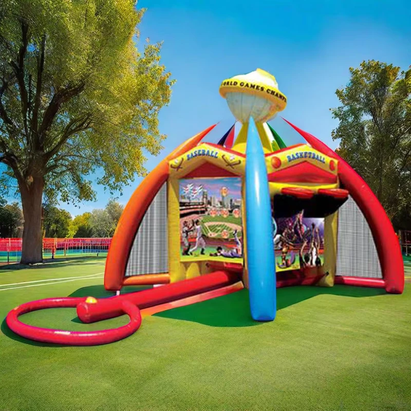 4 in 1 PVC Opblaasbare Wereld Sport Arena Carnaval Toss Spel Ontspannende Sportspellen voor Vermaak