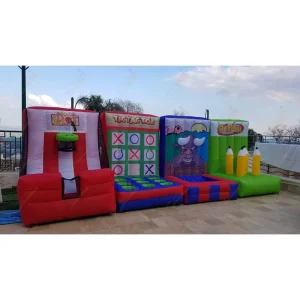 4 in 1 Portable Inflatable Carnival Games Includes Outdoor Party and Indoor Event Rentals for Play