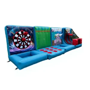 4 in 1 Portable PVC Inflatable Carnival Game Basketball Hoop 500KG Capacity for 4 8 Passengers Commercial Customized