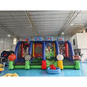 4 in 1 Sports Interactive Inflatable Game Inflatable Carnival Game for Party