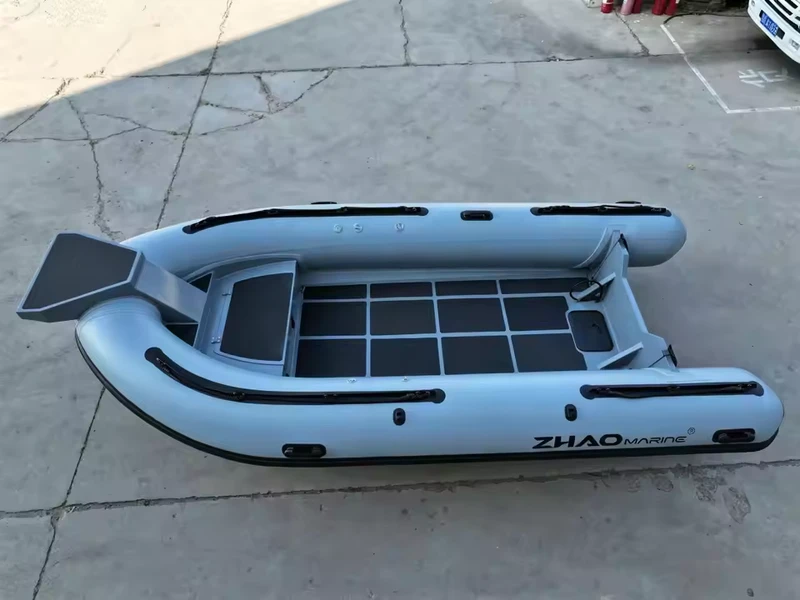 4.2 Meters Aluminum Hull Inflatable Fishing Boats CE Certification Factory OEM Inflatable Dinghy Customized