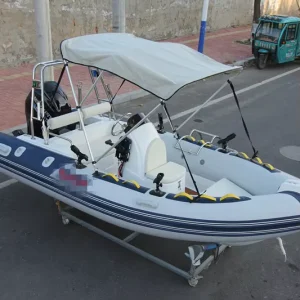 4.3m ORCA Hypalon and German PVC inflatable rib boat RIB430 with outboard motor