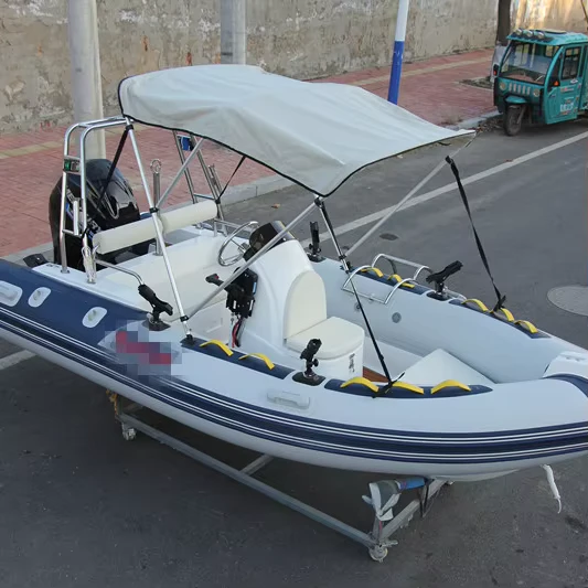 4,3 m ORCA Hypalon und deutscher PVC aufblasbarer RIB-Boot RIB430 mit Außenbordmotor
