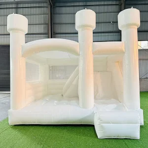4.3×4.3m White Inflatable Bounce House Combo High Quality Pvc Inflatable Trampoline Combo Slide Inflatable Castle Combo for Kids
